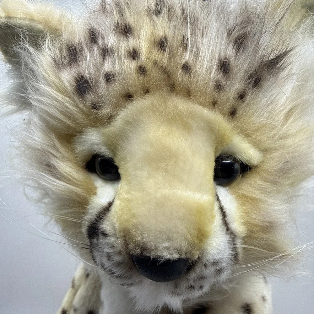 VTG Realistic Hansa Cheetah Cub Sitting‎ Stuffed Animal Toy Plush Art  With Tag